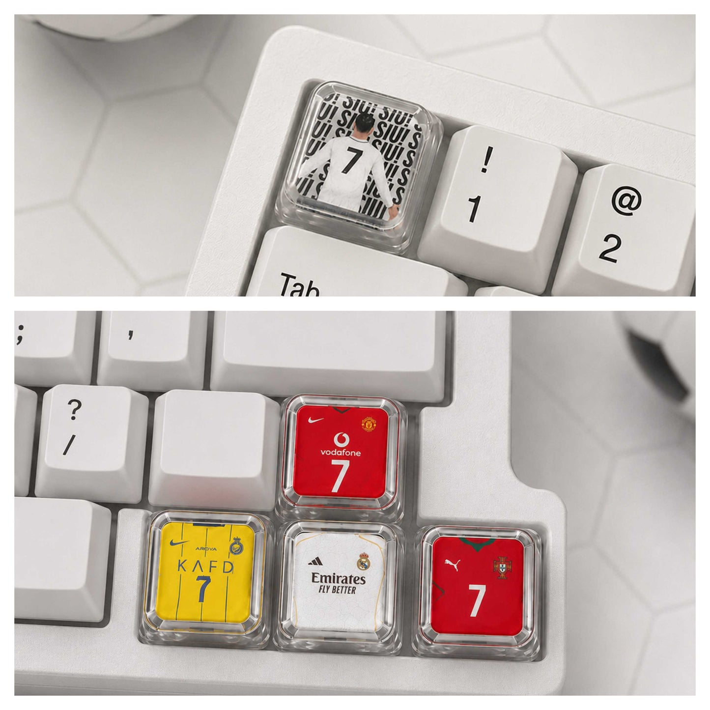 CR7 Edition Football Jersey Caps XDA Profile - Set of 5 Keys