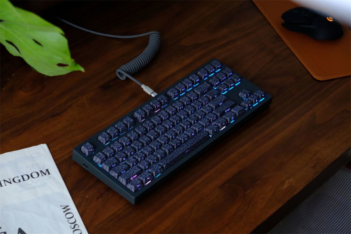 Black Ink Swirl Side Engraved Cherry Keycaps Bangladesh