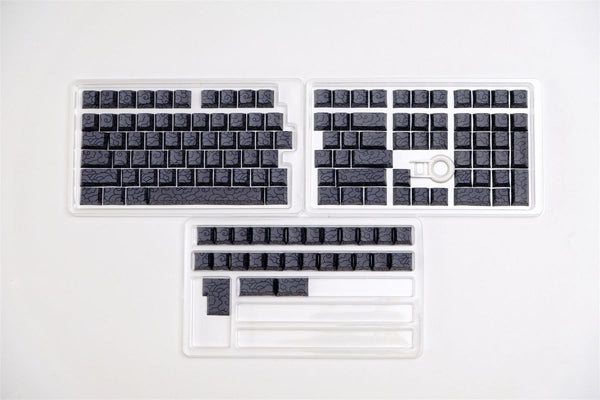 Black Ink Swirl Side Engraved Cherry 120+ Keys PBT Keycaps Set – FancyKeebs