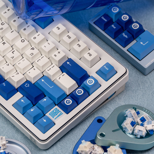 Blue Odyssey Cherry Profile 1.7mm PBT 120+ Keys Keycaps Set