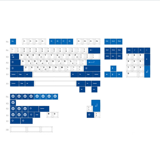 Blue Odyssey Cherry Profile 1.7mm PBT 120+ Keys Keycaps Set Price in Bangladesh