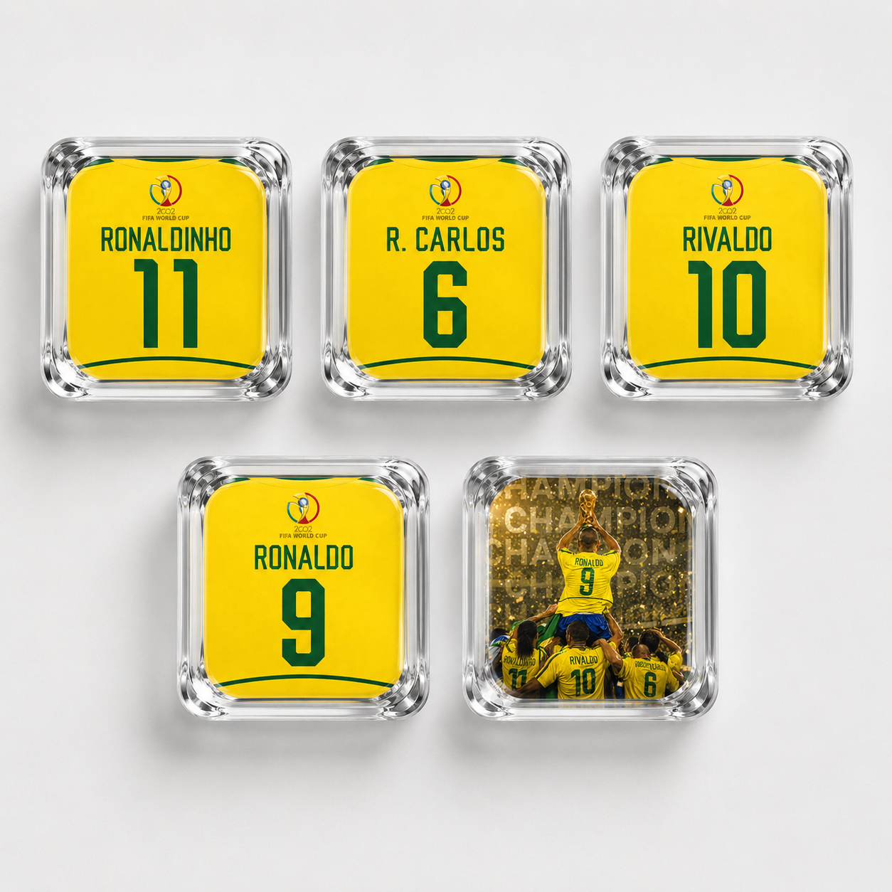 Ronaldinho roberto carlos rivaldo ronaldo nazario keycaps set bangladesh brazil win 2002 fancykeebs