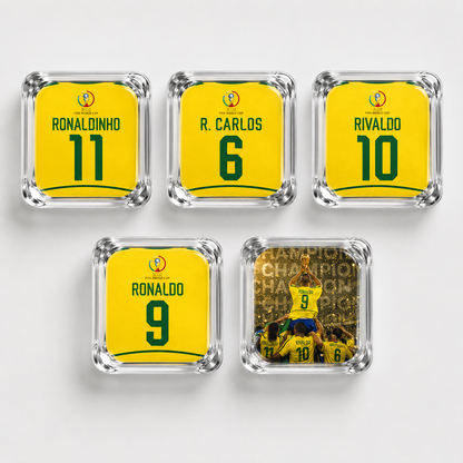 Ronaldinho roberto carlos rivaldo ronaldo nazario keycaps set bangladesh brazil win 2002 fancykeebs