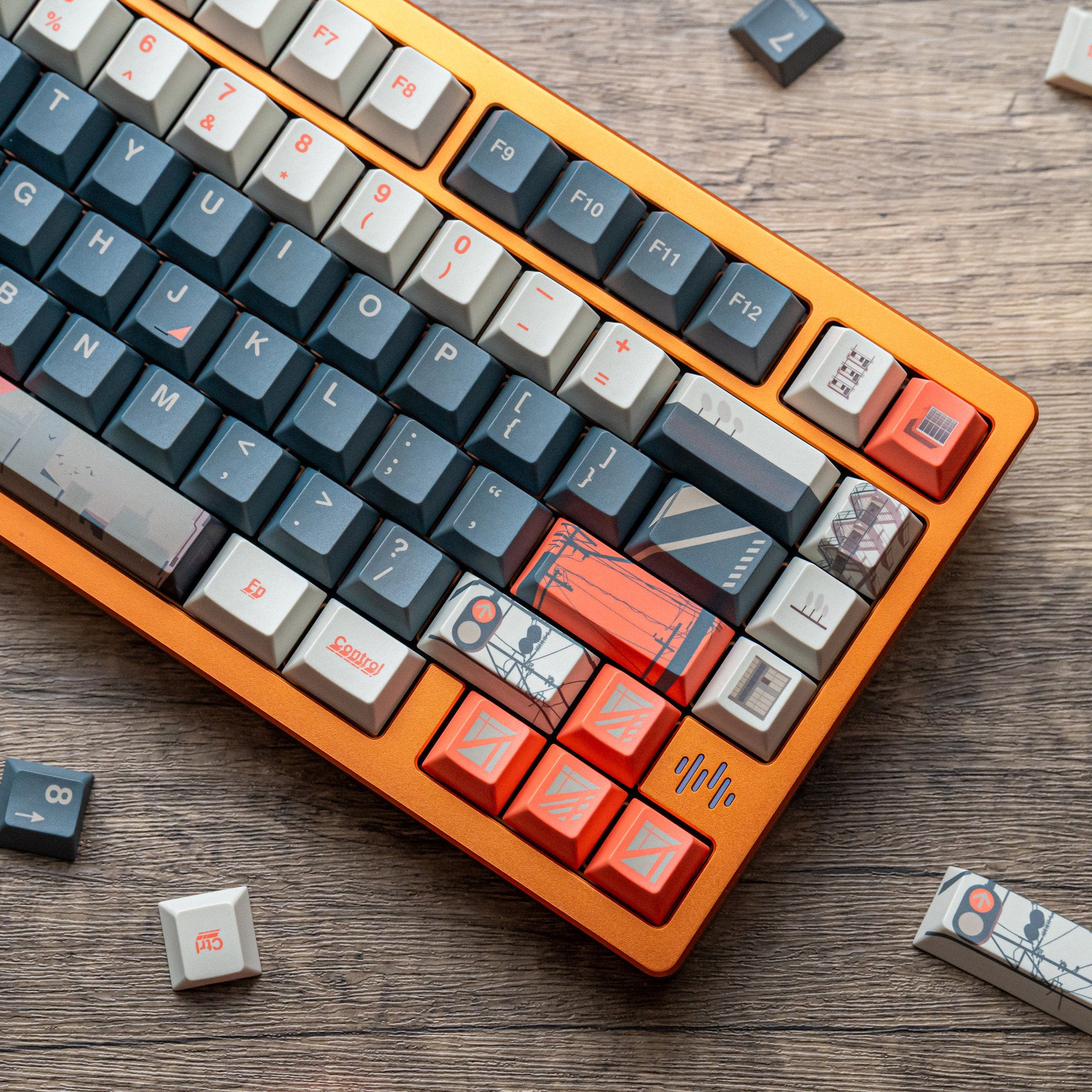Cityscape Cherry Profile PBT Keycaps Set Bangaldesh FancyKeebs