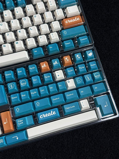 Close up shot of Earth Tones Cherry Keycap Set