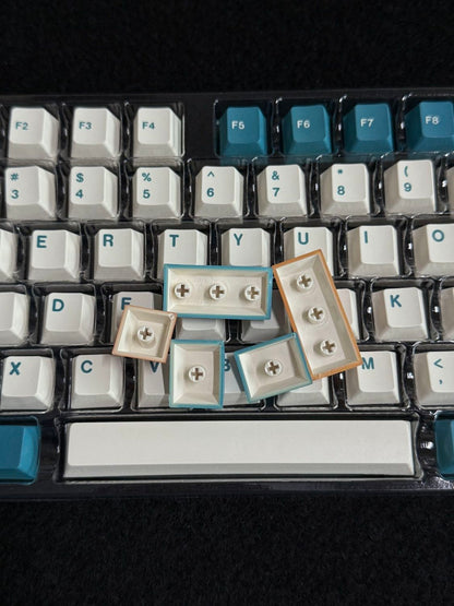 Earth tones keycaps back side