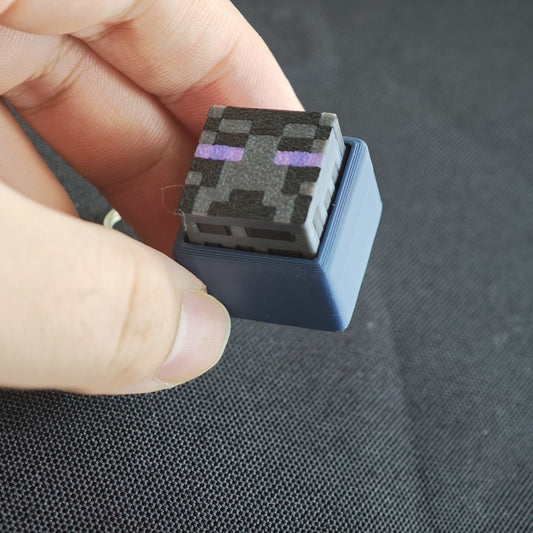 Enderman Themed Switch Tester Mechanical Fidget Keychain for Stress relief and Bag Charm