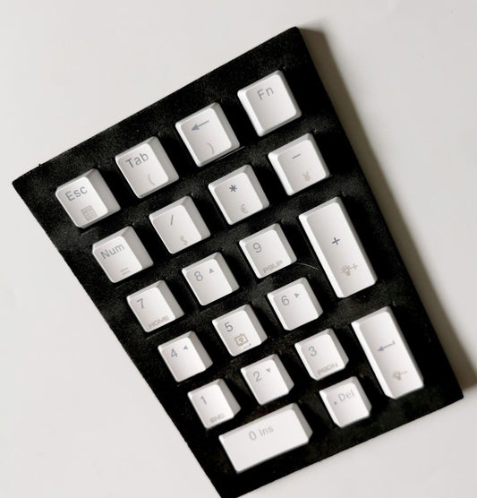 White ABS Numpad Keycaps