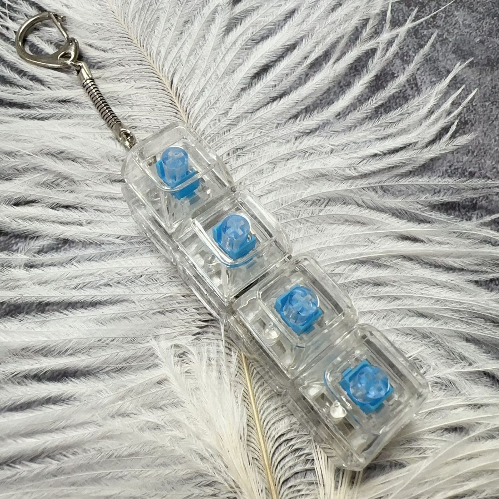 Transparent Switch Tester Fidget Keychain with Switch - 4 Key Keychain in Bangladesh