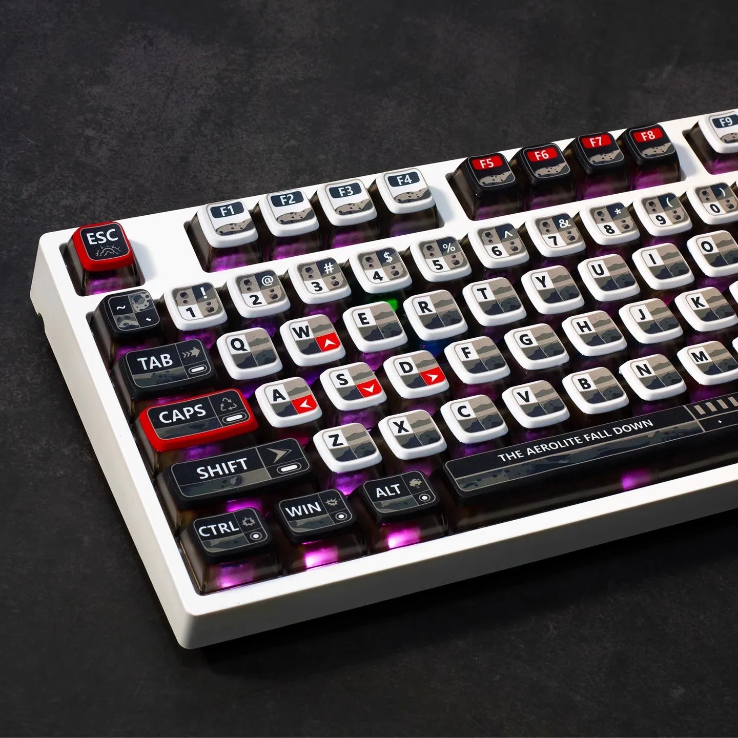 Meteorite Fall PBT SA Profile 125 Keys Pudding Keycaps Set