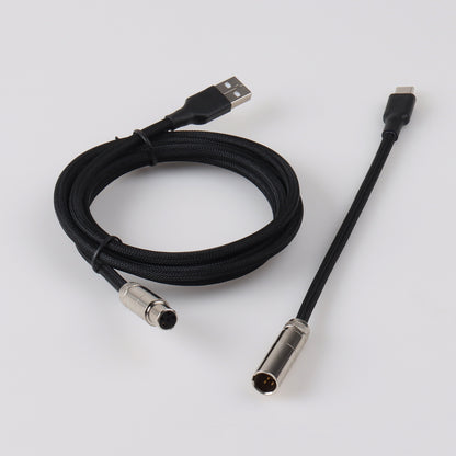 Mini Xlr Aviator Braided Type-C Cable Black in Bangladesh