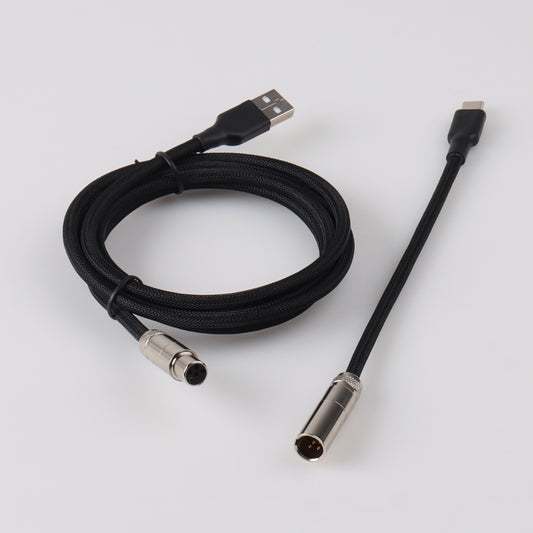 Mini Xlr Aviator Braided Type-C Cable Black in Bangladesh