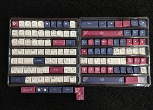Neon Hex MDA Profile Full Set Keycaps in one photo