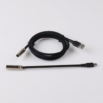 Non Coiled Aviator Cable XLR FancyKeebs