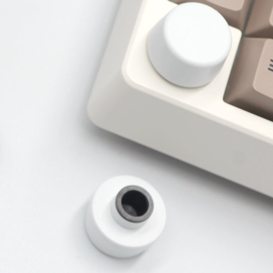 Feker Metal Knob - Inset Round - White