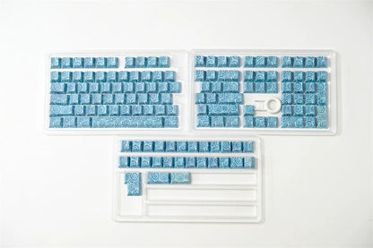 Ocean Swirl Side Engraved keycaps blister
