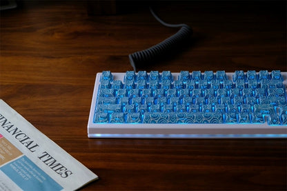 Ocean Swirl cherry fullset keycaps