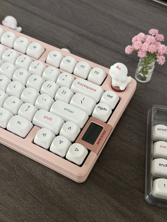 Orchard White MOA Profile 120+ Keys PBT Keycaps Set