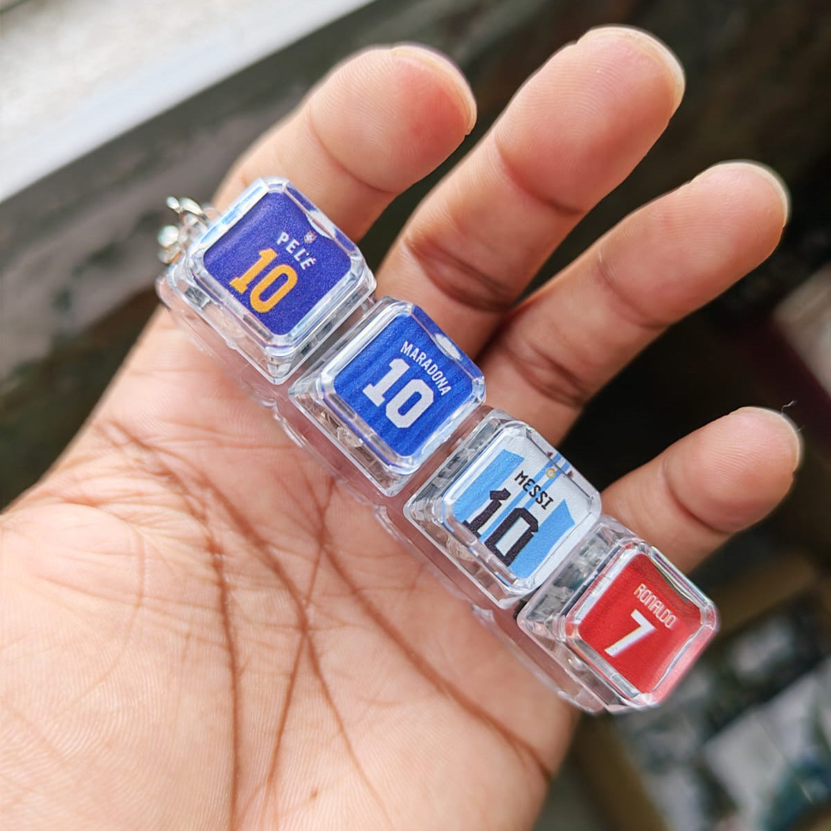 Pele Maradona Messi Ronaldo Keychain Bangladesh