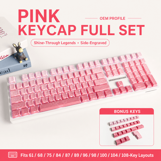 Pink Gradient Topographic Keycaps Side Engraved in Bangladesh