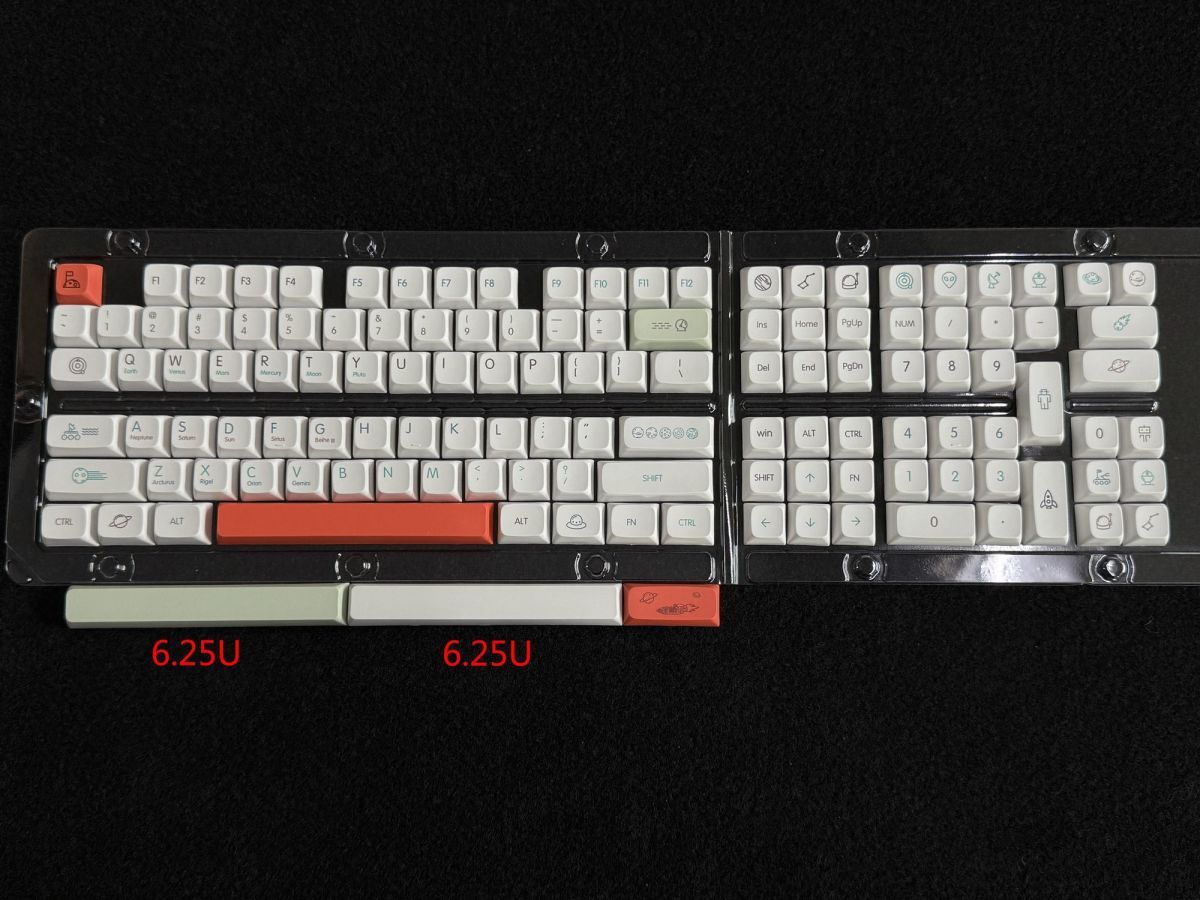Planet Escape XDA Profile Keycaps Set Full Set in One Photo