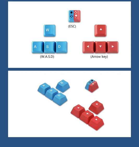 Nintendo Themed Arrow WASD Keycaps - Set of 9 Keys