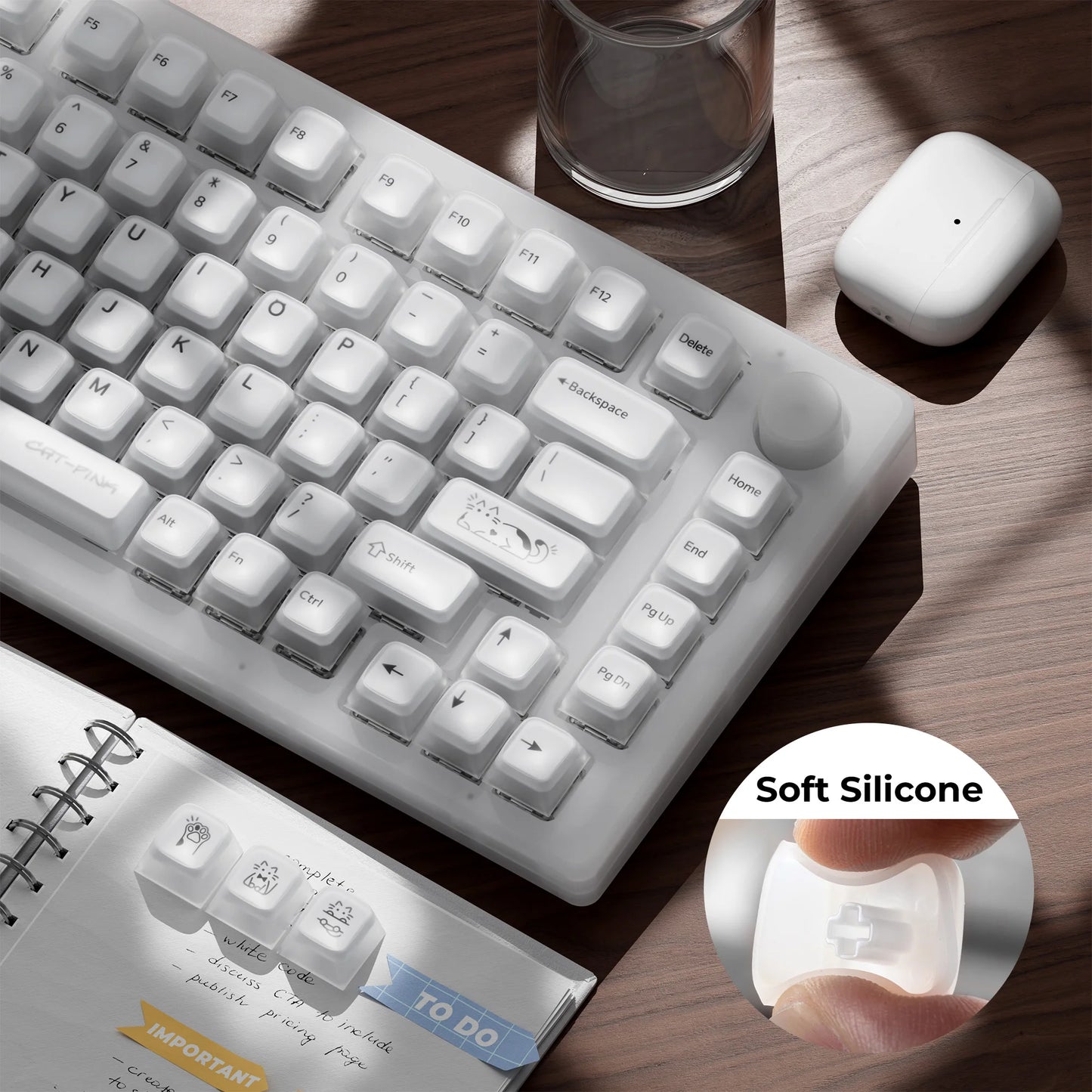 XVX Soft Silicone Pudding Keycaps Cherry Proffile 113 Keys Set