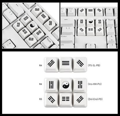 Trigrams Themed Keycaps Set - Set of 9 Keys