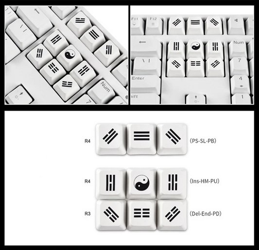 Trigrams Themed Keycaps Set - Set of 9 Keys