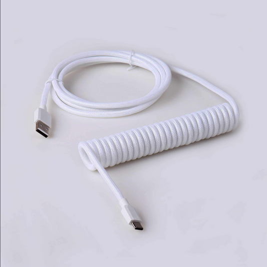 Non-Aviator Braided Coiled Cable Type-C Cable