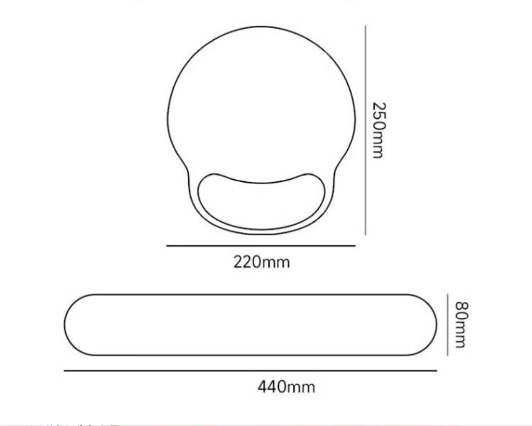 Peek-a-Boo Keyboard Mouse Wrist Rest