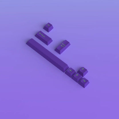 Green on Purple Spacebar Enter Esc Arrow set in Bangladesh at FancyKeebs