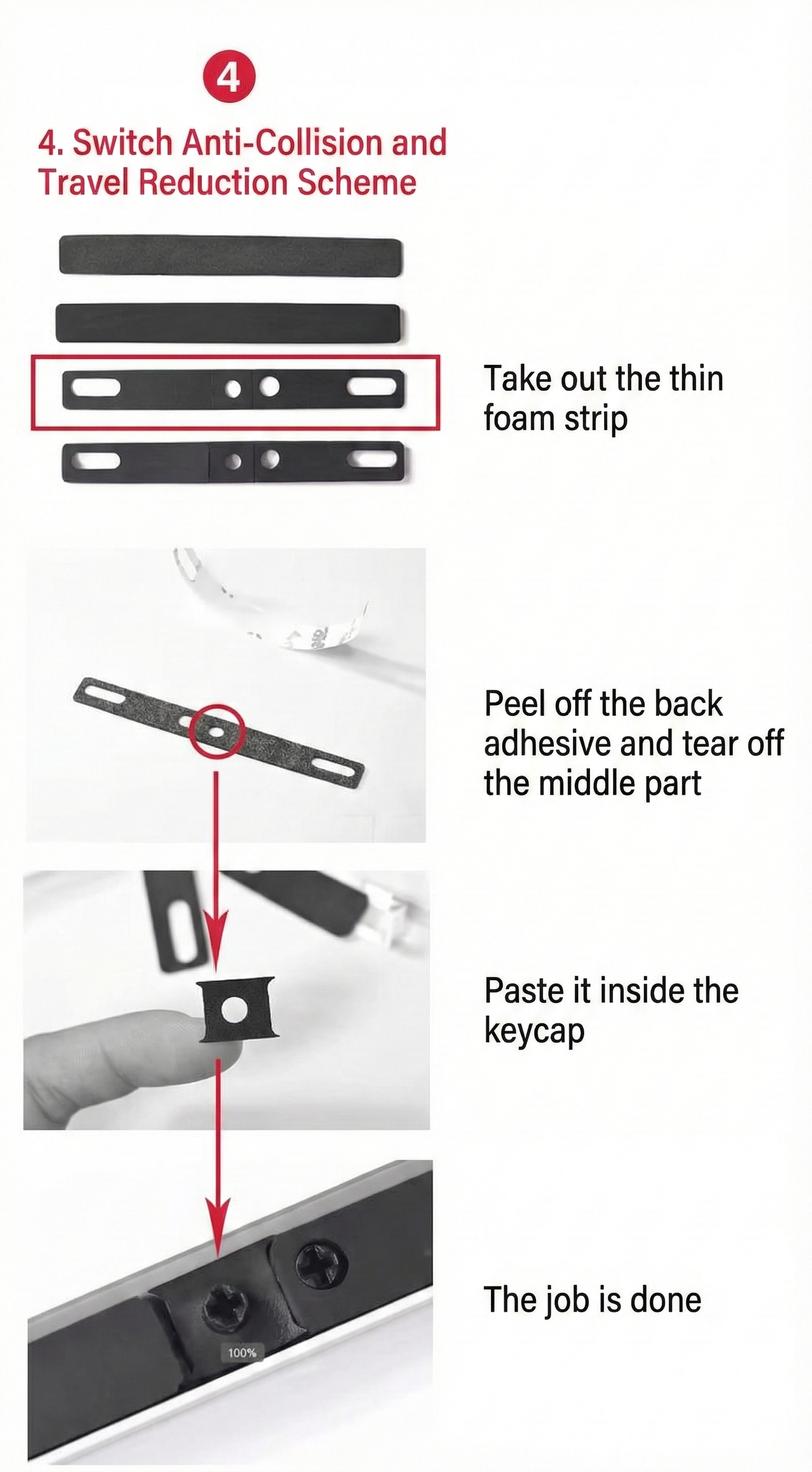Spacebar Sound Dampener Foam Kit - 4in1