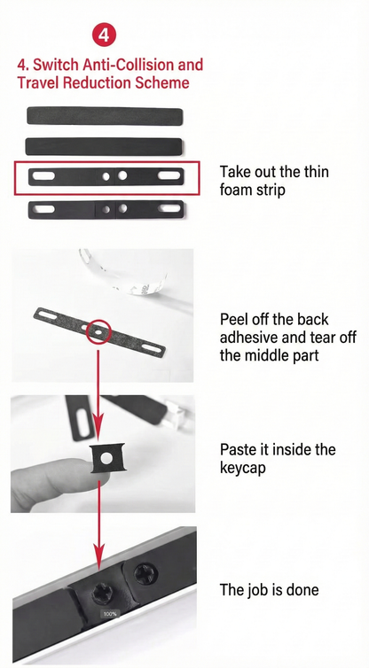 Spacebar Sound Dampener Foam Kit - 4in1