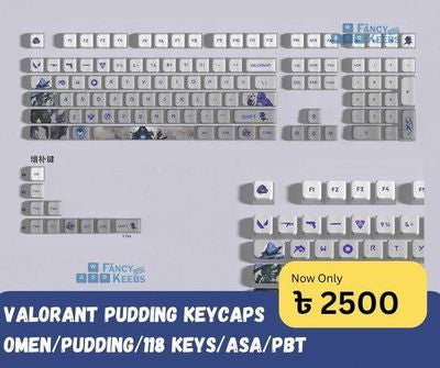 Valorant Themed Pudding Keycaps - OMEN ASA