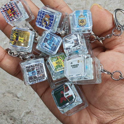 Football Jersey Edition Transparent Fidget Keychain With LED - 1 Key