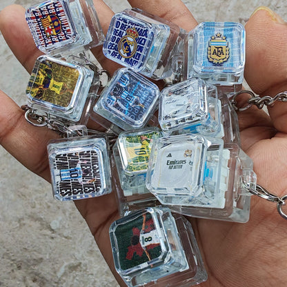 Football Jersey Edition Transparent Fidget Keychain With LED - 1 Key