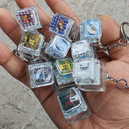 Football Jersey Edition Transparent Fidget Keychain With LED - 1 Key