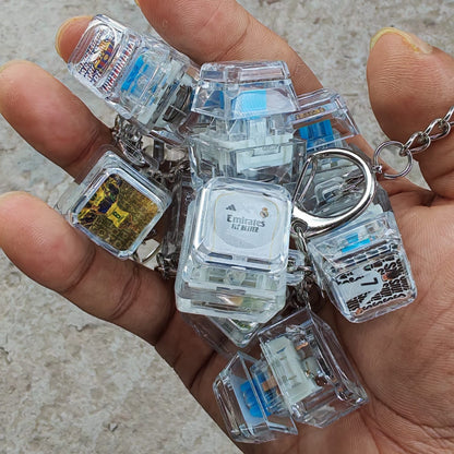 Football Jersey Edition Transparent Fidget Keychain With LED - 1 Key