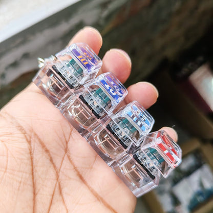GOAT Edition Transparent Fidget Keychain with Jersey Keycaps - 4 Key
