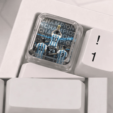 World Cup 2022 Messi holding the trophy keycaps