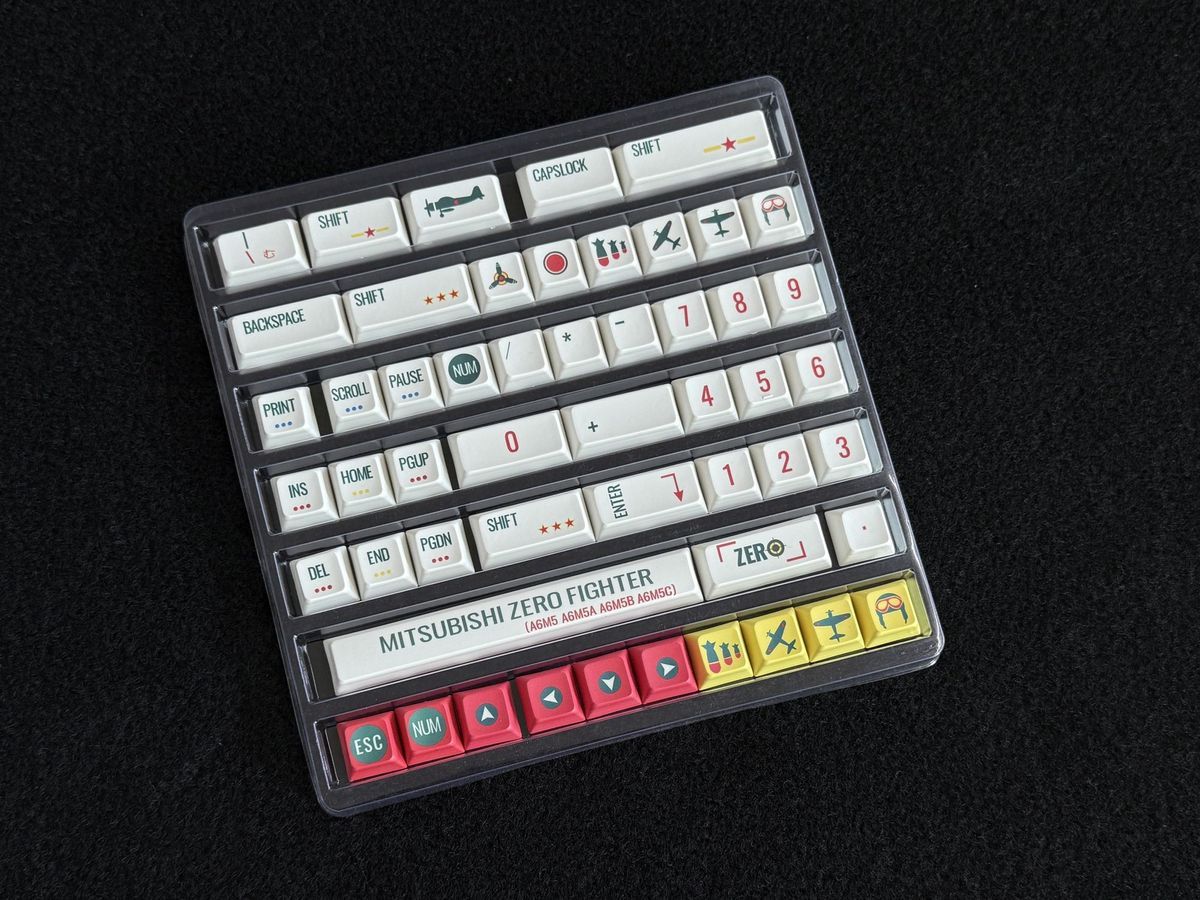 Zero FIghter XDA Profile PBT Aviation Keycaps
