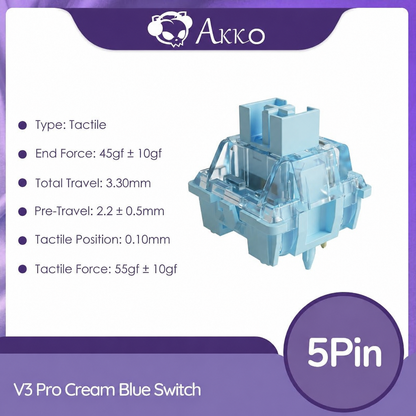 Akko V3 Creamy Blue Pro 5pin Tactile Switch