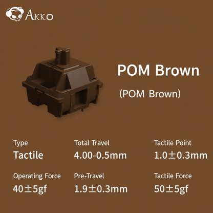 Akko POM Brown 3pin Tactile Switch Specifications