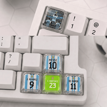 Argentina WC22 Champion Edition Football Jersey Caps XDA Profile - Set of 5 Keys
