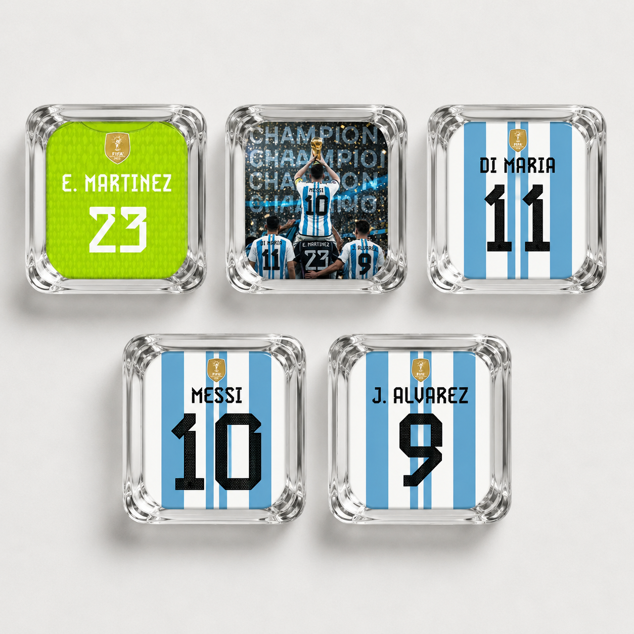 Argentina WC22 Champion Edition Football Jersey Caps XDA Profile - Set of 5 Keys