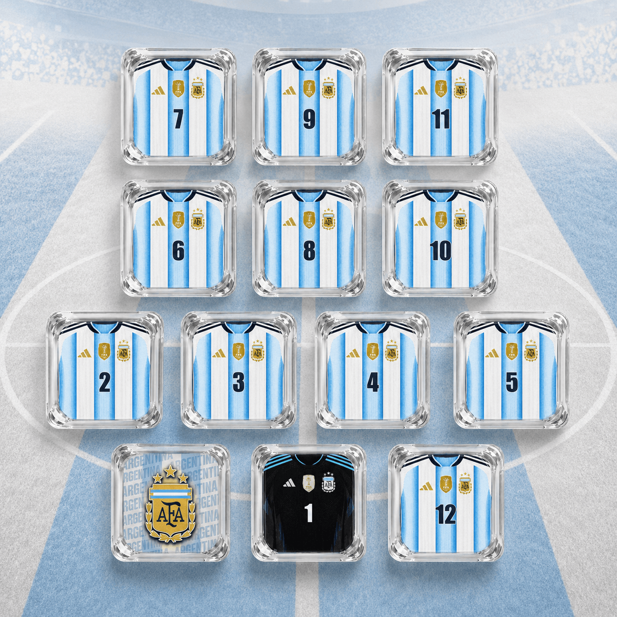 Argentina WC26 Edition Football Jersey Caps XDA Profile - Set of 13 Keys