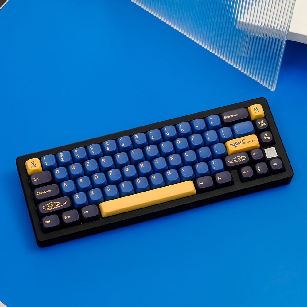 GMK Blue Samurai PBT KOA Profile Keycaps Set – FancyKeebs