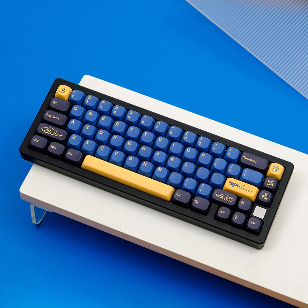 GMK Blue Samurai PBT KOA Profile Keycaps Set – FancyKeebs