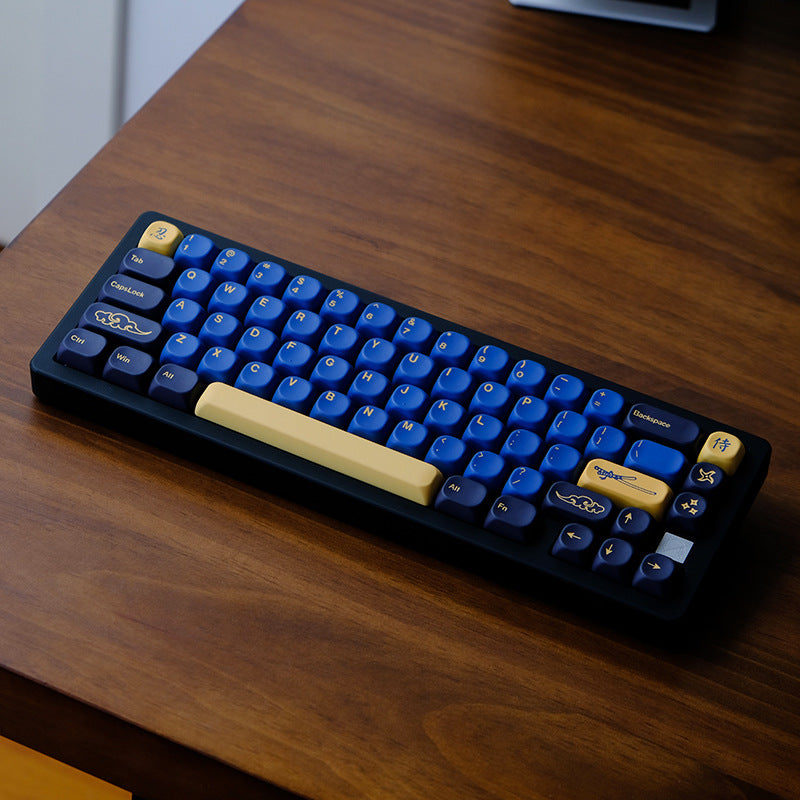 GMK Blue Samurai PBT KOA Profile Keycaps Set – FancyKeebs